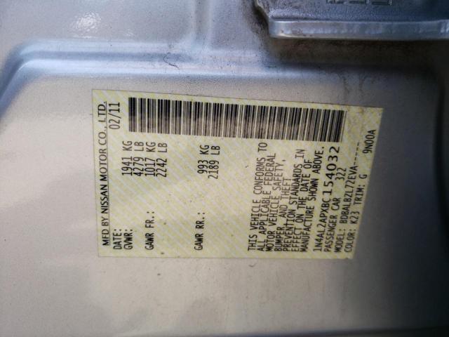 Photo 10 from auction – 2011 NISSAN ALTIMA BAS with VIN 1N4AL2APXBC154032