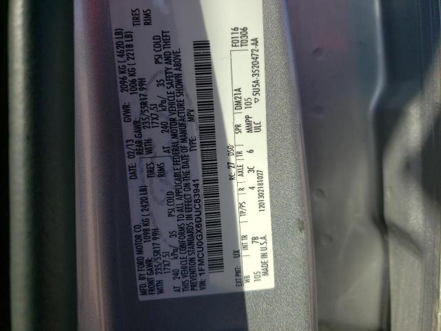 Photo 10 from auction – 2013 FORD ESCAPE SE with VIN 1FMCU0GX6DUC83941
