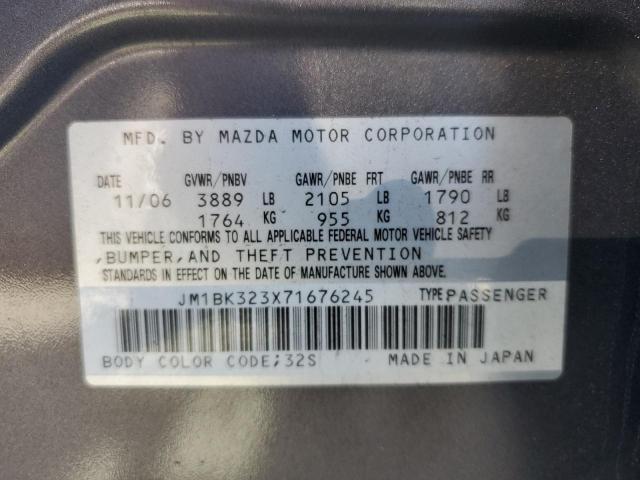 Фото 10 с аукциона – 2007 MAZDA 3 S с VIN JM1BK323X71676245