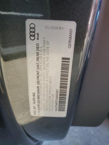 Photo 10 from auction – 2020 AUDI A5 PREMIUM with VIN WAUTNAF57LA002461