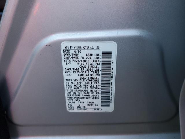Photo 10 from auction – 2011 NISSAN ROGUE S with VIN JN8AS5MT8BW150409