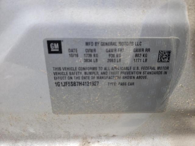 Photo 10 from auction – 2017 CHEVROLET SONIC PREM with VIN 1G1JF5SB7H4121927