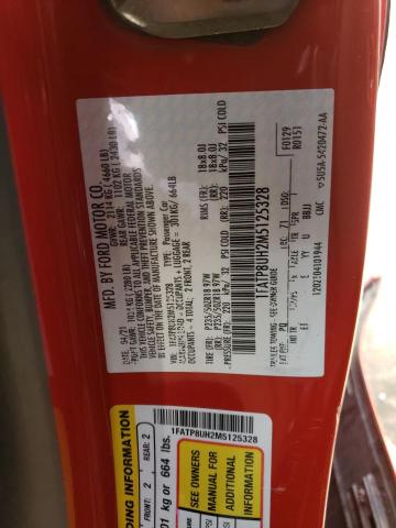 Photo 10 from auction – 2021 FORD MUSTANG with VIN 1FATP8UH2M5125328