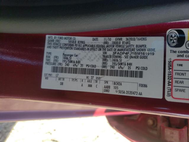 Photo 10 from auction – 2011 FORD FIESTA SES with VIN 3FADP4FJ1BM161919