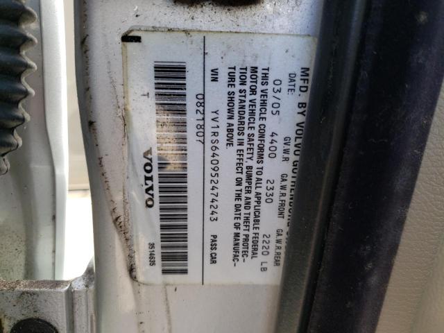 Photo 10 from auction – 2005 VOLVO S60 with VIN YV1RS640952474243