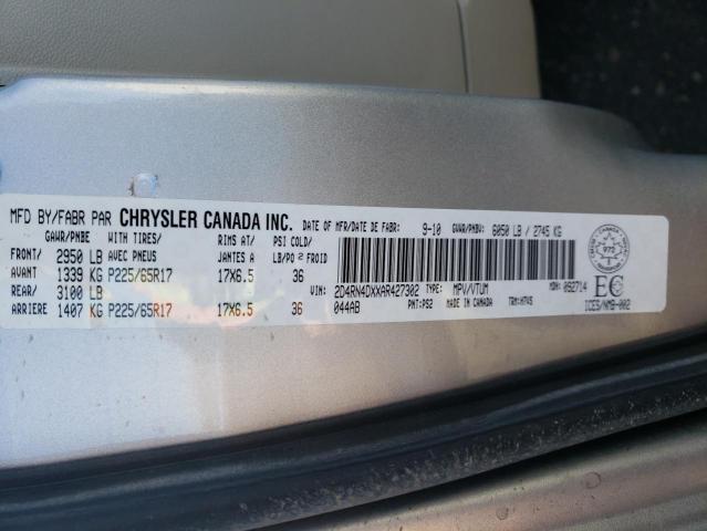 Photo 10 from auction – 2010 DODGE GRAND CARA with VIN 2D4RN4DXXAR427302