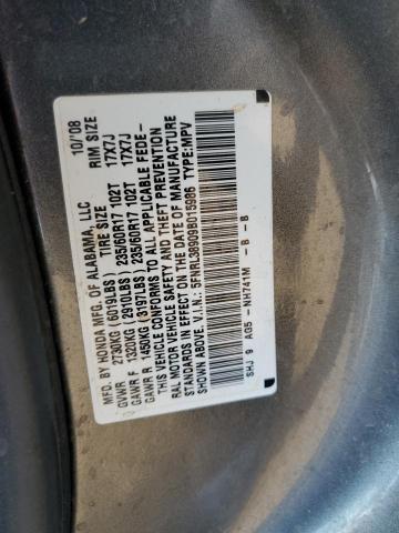 Photo 10 from auction – 2009 HONDA ODYSSEY TO with VIN 5FNRL38909B015986