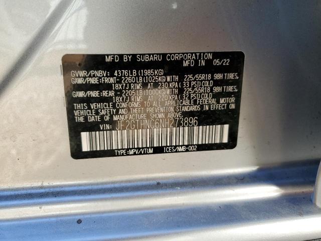 Photo 10 from auction – 2022 SUBARU CROSSTREK with VIN JF2GTHNC6NH273896