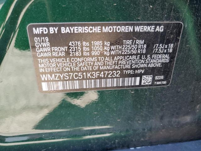 Photo 10 from auction – 2019 MINI COOPER COU with VIN WMZYS7C51K3F47232