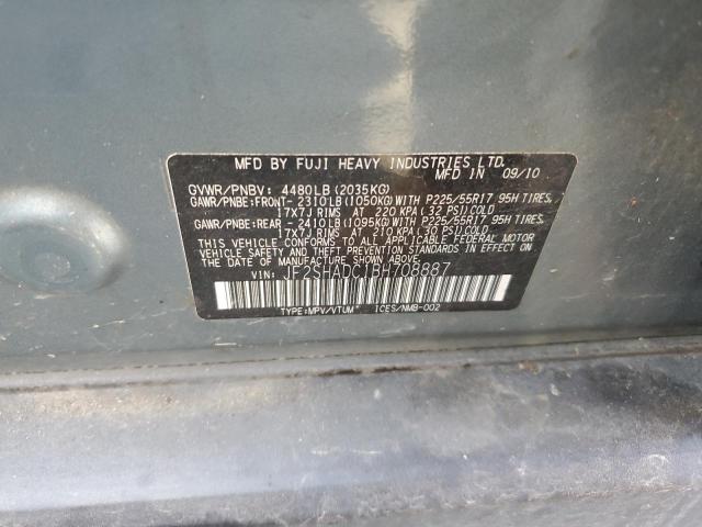 Photo 10 from auction – 2011 SUBARU FORESTER 2 with VIN JF2SHADC1BH708887