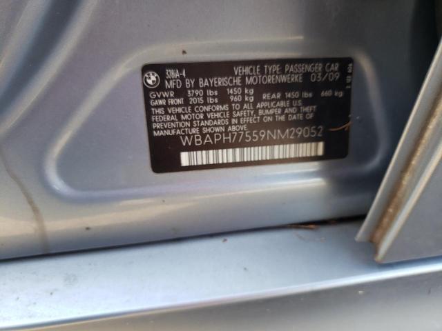 Photo 10 from auction – 2009 BMW 328I with VIN WBAPH77559NM29052