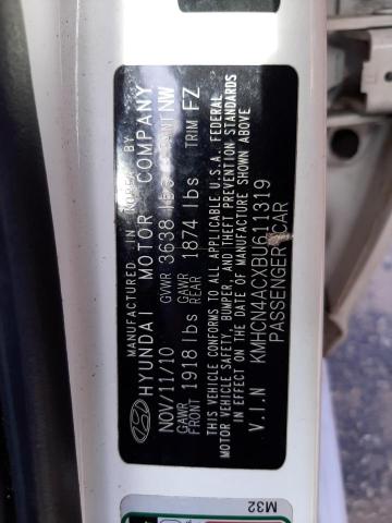 Photo 10 from auction – 2011 HYUNDAI ACCENT GLS with VIN KMHCN4ACXBU611319