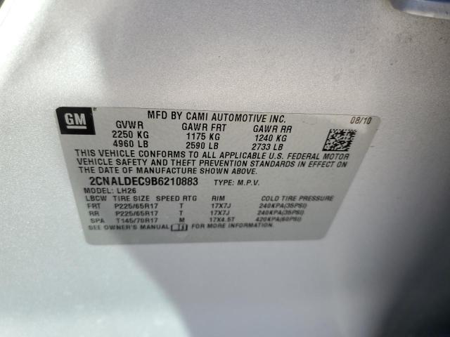 Foto 10 de la subasta – 2011 CHEVROLET EQUINOX LT con VIN 2CNALDEC9B6210883