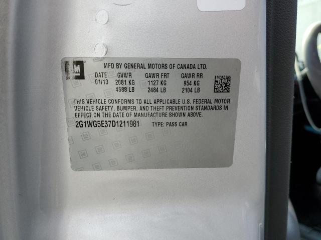 Photo 10 from auction – 2013 CHEVROLET IMPALA LT with VIN 2G1WG5E37D1211981