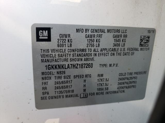 Photo 10 from auction – 2017 GMC ACADIA SLE with VIN 1GKKNKLA7HZ187260
