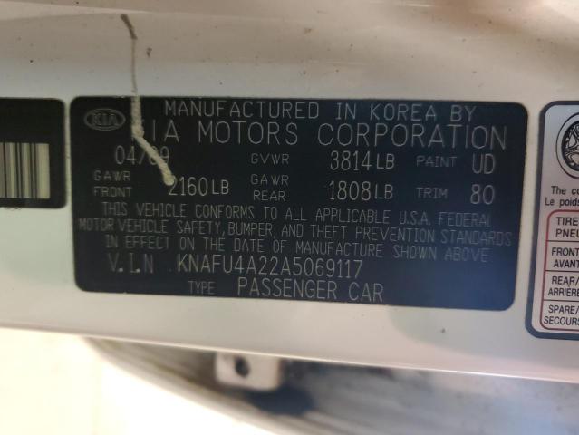 Photo 10 from auction – 2010 KIA FORTE EX with VIN KNAFU4A22A5069117