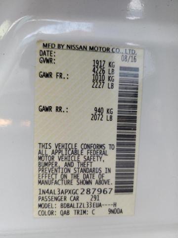 Photo 10 from auction – 2016 NISSAN ALTIMA 2.5 with VIN 1N4AL3APXGC287967