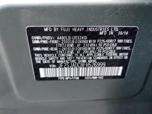 Photo 10 from auction – 2015 SUBARU FORESTER 2 with VIN JF2SJADC8FH526999