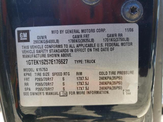 Photo 10 from auction – 2007 GMC NEW SIERRA with VIN 1GTEK19Z57E176627