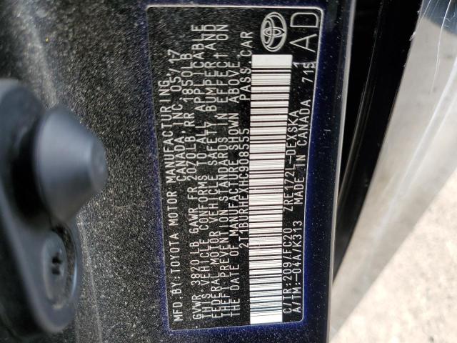 Photo 10 from auction – 2017 TOYOTA COROLLA L with VIN 2T1BURHEXHC908555