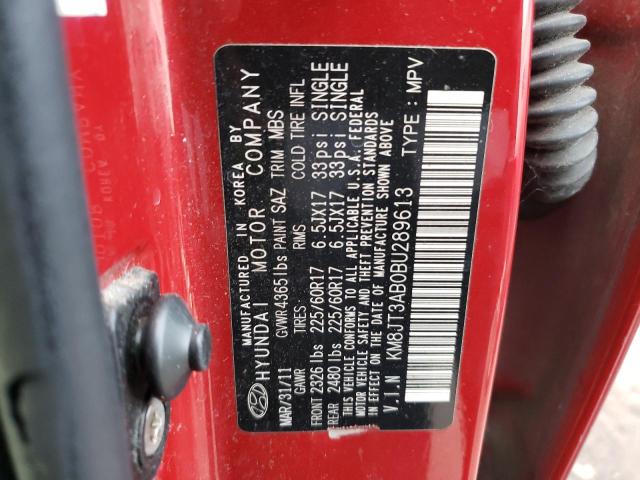 Photo 10 from auction – 2011 HYUNDAI TUCSON GL with VIN KM8JT3AB0BU289613