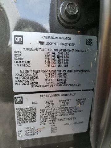 Photo 10 from auction – 2022 CHEVROLET SILVERADO with VIN 1GCPYFED3NZ132355