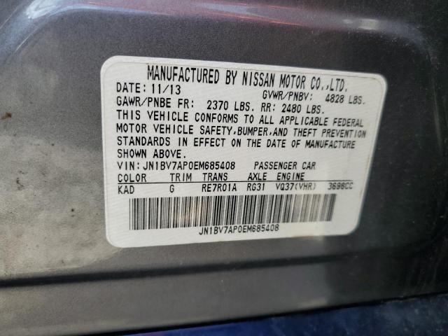 Photo 10 from auction – 2014 INFINITI Q50 BASE with VIN JN1BV7AP0EM685408