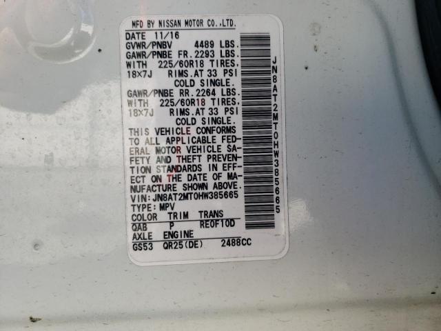 Photo 10 from auction – 2017 NISSAN ROGUE S with VIN JN8AT2MT0HW385665