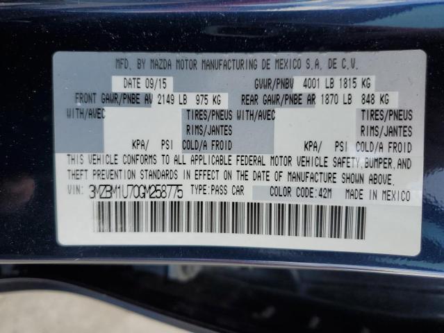 Photo 10 from auction – 2016 MAZDA 3 SPORT with VIN 3MZBM1U70GM258775