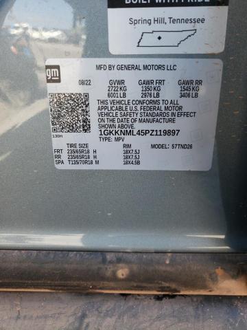 Photo 10 from auction – 2023 GMC ACADIA SLT with VIN 1GKKNML45PZ119897