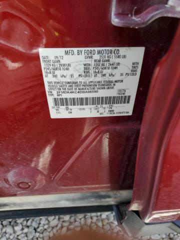 Photo 10 from auction – 2013 FORD EDGE LIMIT with VIN 2FMDK4KC4DBA98590