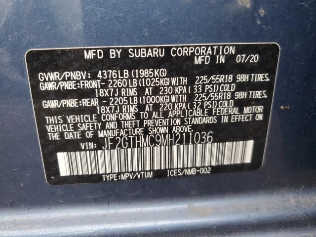 Photo 10 from auction – 2021 SUBARU CROSSTREK with VIN JF2GTHMC9MH211036
