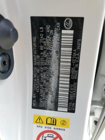 Photo 10 from auction – 2018 LEXUS ES 350 with VIN 58ABK1GG6JU109752