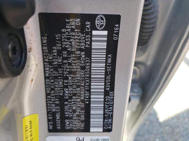 Photo 10 from auction – 2015 TOYOTA CAMRY LE with VIN 4T4BF1FKXFR506637