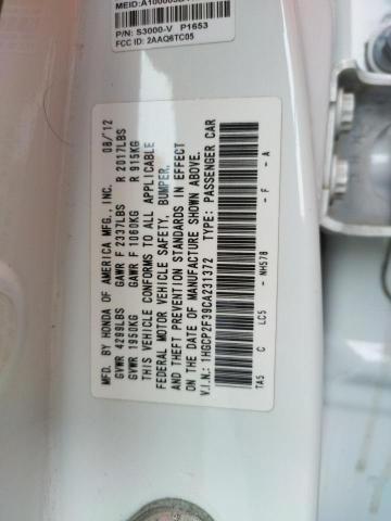 Photo 10 from auction – 2012 HONDA ACCORD LX with VIN 1HGCP2F39CA231372