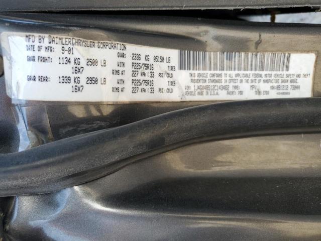 Photo 10 from auction – 2002 JEEP GRAND CHER with VIN 1J4GX48S12C143462