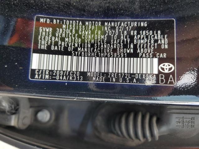 Photo 10 from auction – 2017 TOYOTA COROLLA L with VIN 5YFBURHE1HP658591