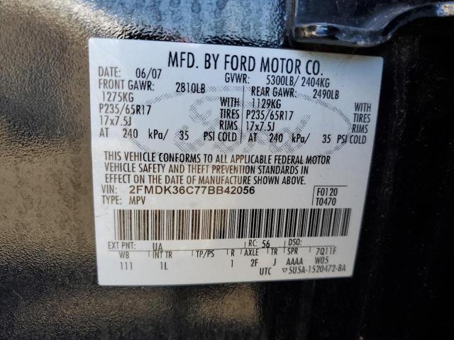 Photo 10 from auction – 2007 FORD EDGE SE with VIN 2FMDK36C77BB42056