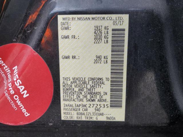 Photo 10 from auction – 2017 NISSAN ALTIMA 2.5 with VIN 1N4AL3AP3HC272535