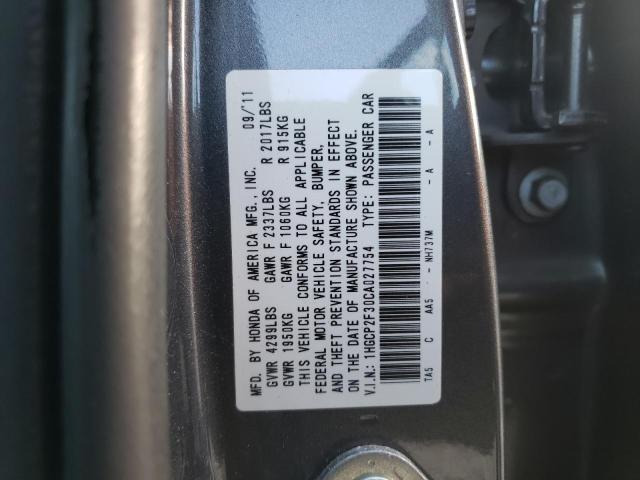 Photo 10 from auction – 2012 HONDA ACCORD LX with VIN 1HGCP2F30CA027754