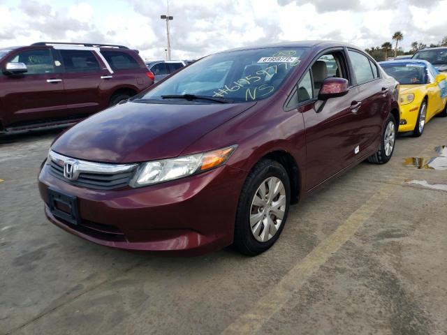 Photo 2 from auction – 2012 HONDA CIVIC LX with VIN 2HGFB2F54CH608558