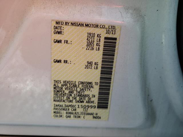 Photo 10 from auction – 2014 NISSAN ALTIMA 2.5 with VIN 1N4AL3AP0EC150999
