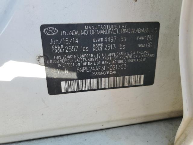 Photo 10 from auction – 2015 HYUNDAI SONATA SE with VIN 5NPE24AF3FH021303