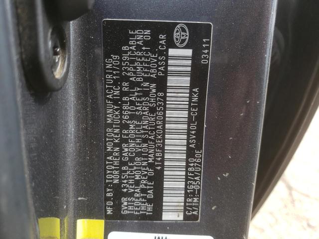 Photo 10 from auction – 2010 TOYOTA CAMRY BASE with VIN 4T4BF3EK0AR065378