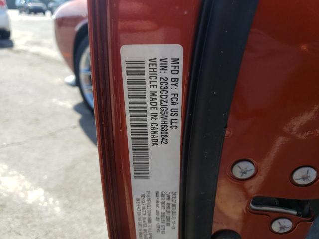 Photo 10 from auction – 2021 DODGE CHALLENGER with VIN 2C3CDZJG5MH680842