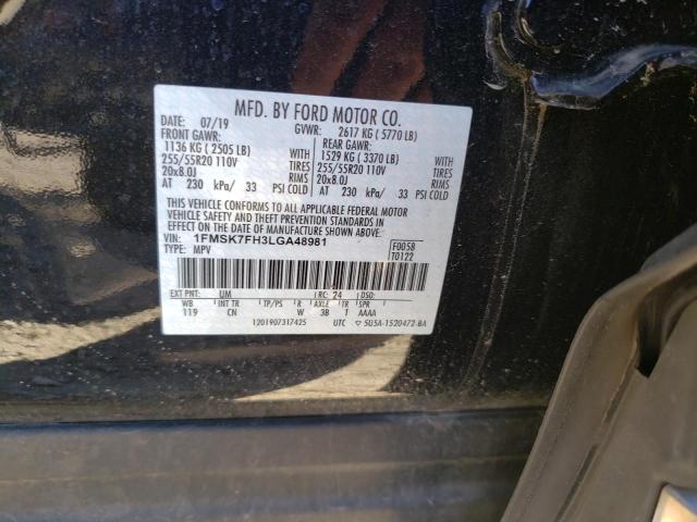 Photo 10 from auction – 2020 FORD EXPLORER L with VIN 1FMSK7FH3LGA48981