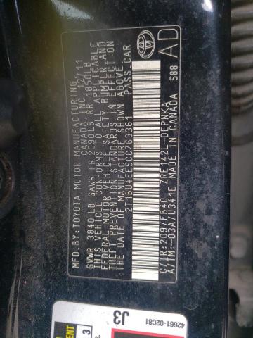 Photo 10 from auction – 2012 TOYOTA COROLLA BA with VIN 2T1BU4EE5CC763361