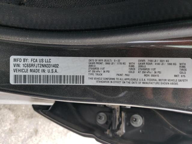 Photo 10 from auction – 2022 RAM 1500 LARAM with VIN 1C6SRFJT2NN331402