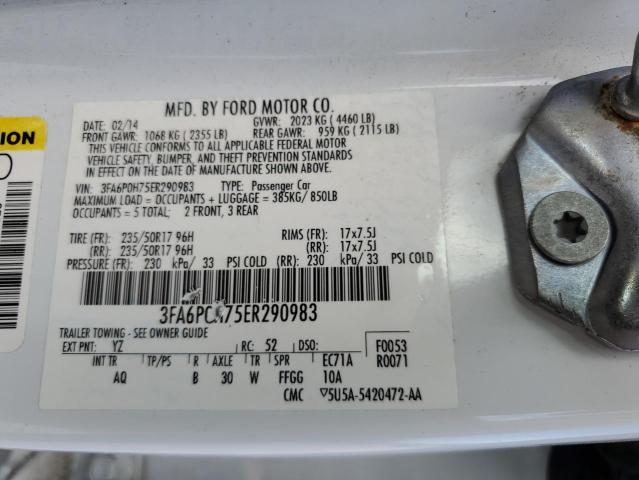 Photo 10 from auction – 2014 FORD FUSION SE with VIN 3FA6P0H75ER290983