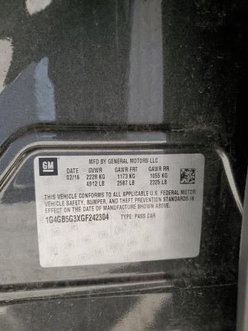 Photo 10 from auction – 2016 BUICK LACROSSE with VIN 1G4GB5G3XGF242304